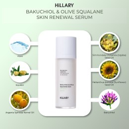 Regenerujące serum z bio-retinolem i skwalanem Hillary Bakuchiol & Olive Squalane Skin Renewal Serum, 30 ml